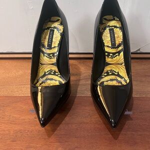 Versace Black and Gold Women's Heels
